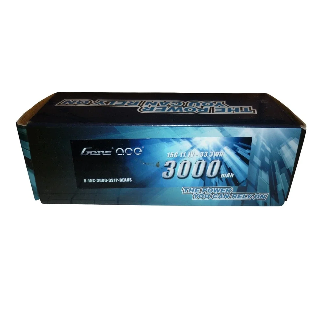 Gens‎ Ace 3000mAh 11.1V 15C 3S1P LiPo Battery Deans B-15C-3000-3S1P-DEANS
